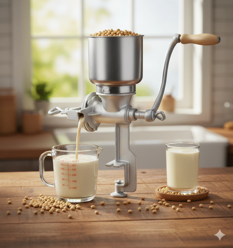 Heavy Duty Cast Iron Manual Grain Mill & Coffee Grinder – Dry/Wet Grinding for Wheat, Corn